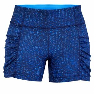 Lululemon Athletica Speed Track Electric Blue Bike Shorts Size 8 Samba Snake